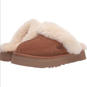Chestnut UGG DISQUETTE slippers brand new with box